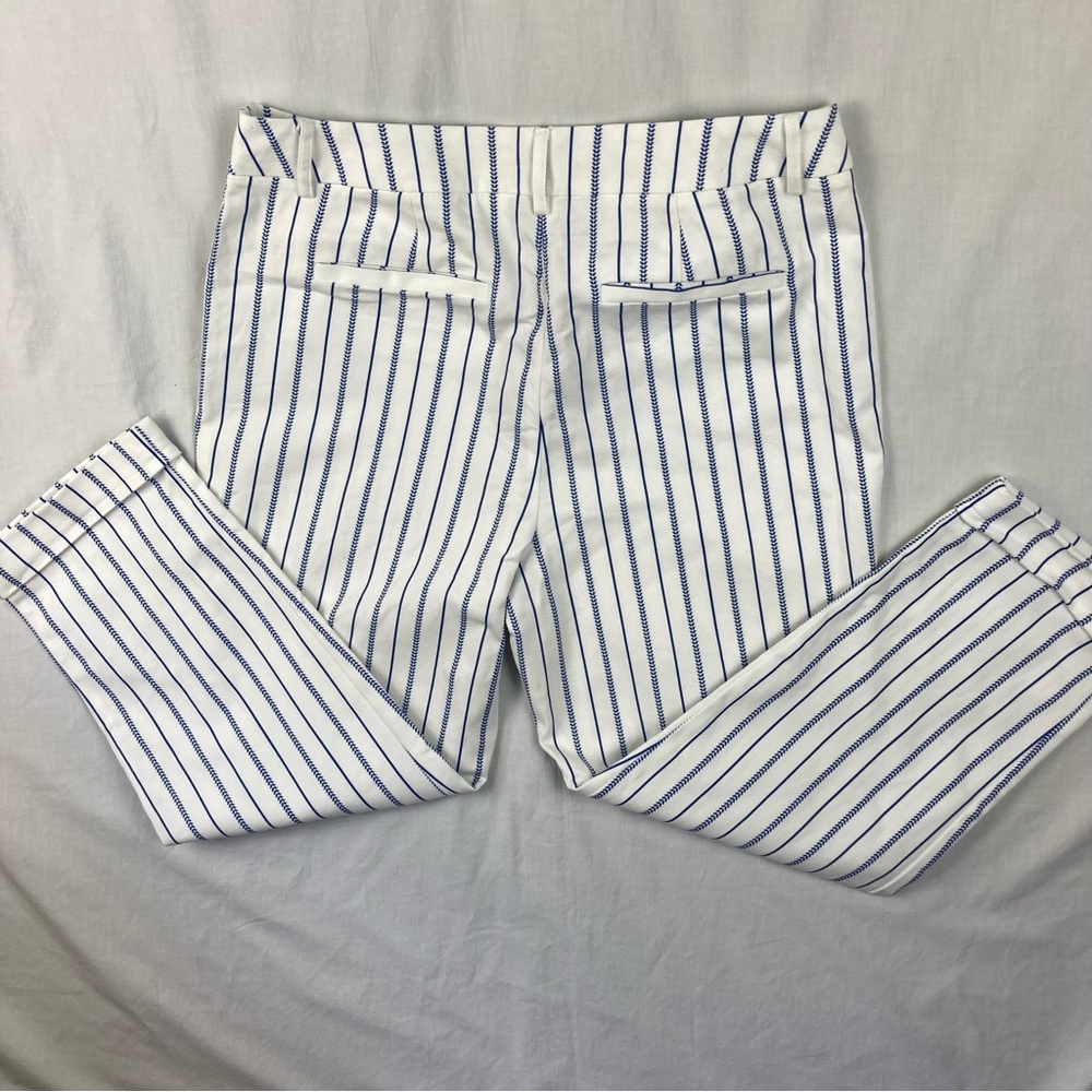 Chico's So Slimming Crop Pants size 8 Striped cuff - Picture 10 of 16
